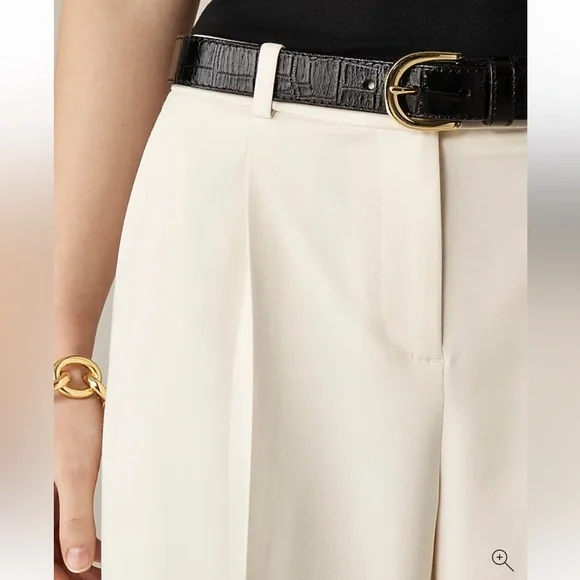 NWT J. Crew Cream Women's Essential Lower Rise Wide Leg Pants - Picture 4 of 8